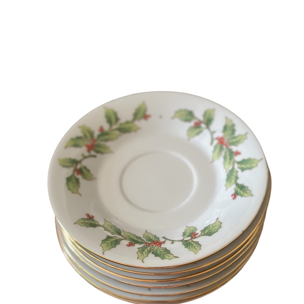 8 Crescent Fine China Saucers Plate